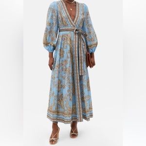 Zimmerman Fiesta Belted Paisley Print Dress.